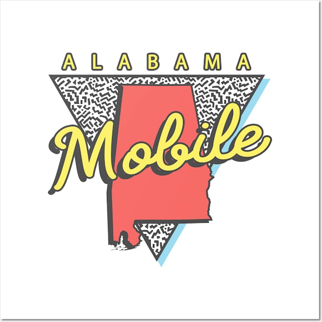 Mobile Alabama Triangle Wall Art by manifest